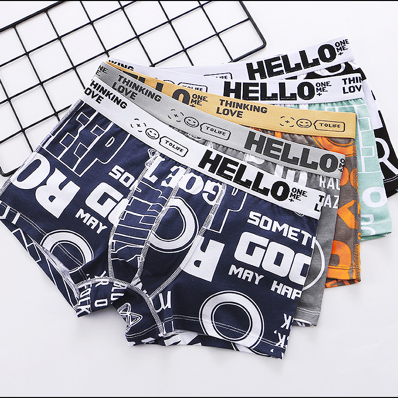 Boxer Brief Pack Cotton - Men Panty Two Pack Printing Flat