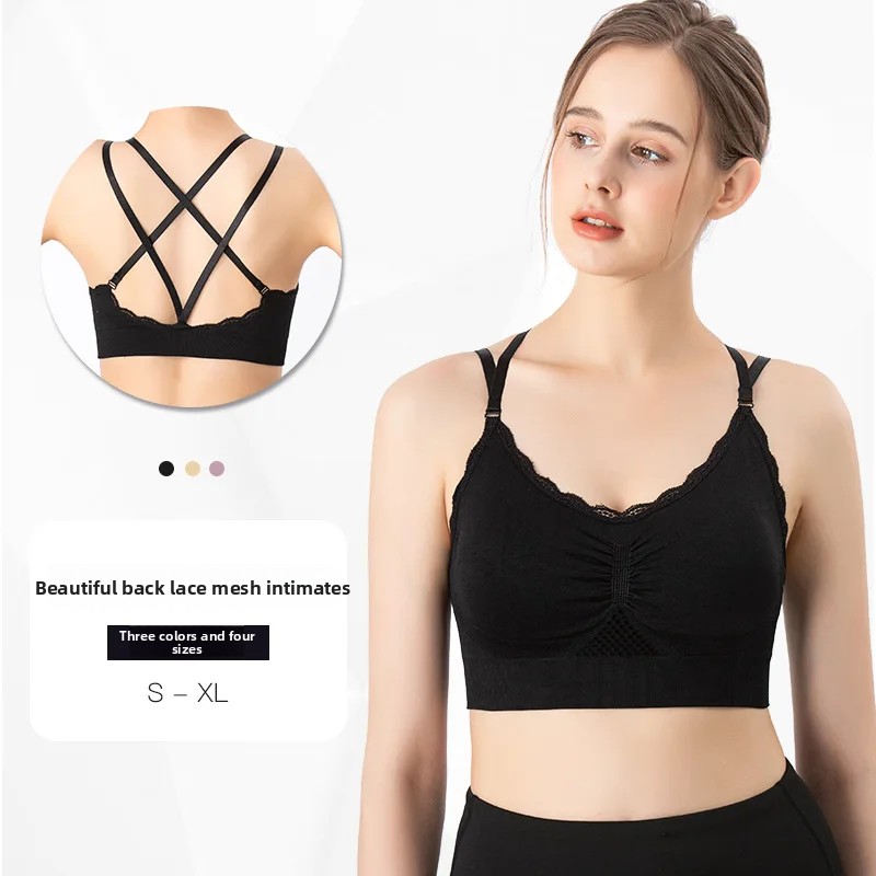 Sports Bra Lace Mesh Breathabl - Quick Dry Underwear 评论和价格