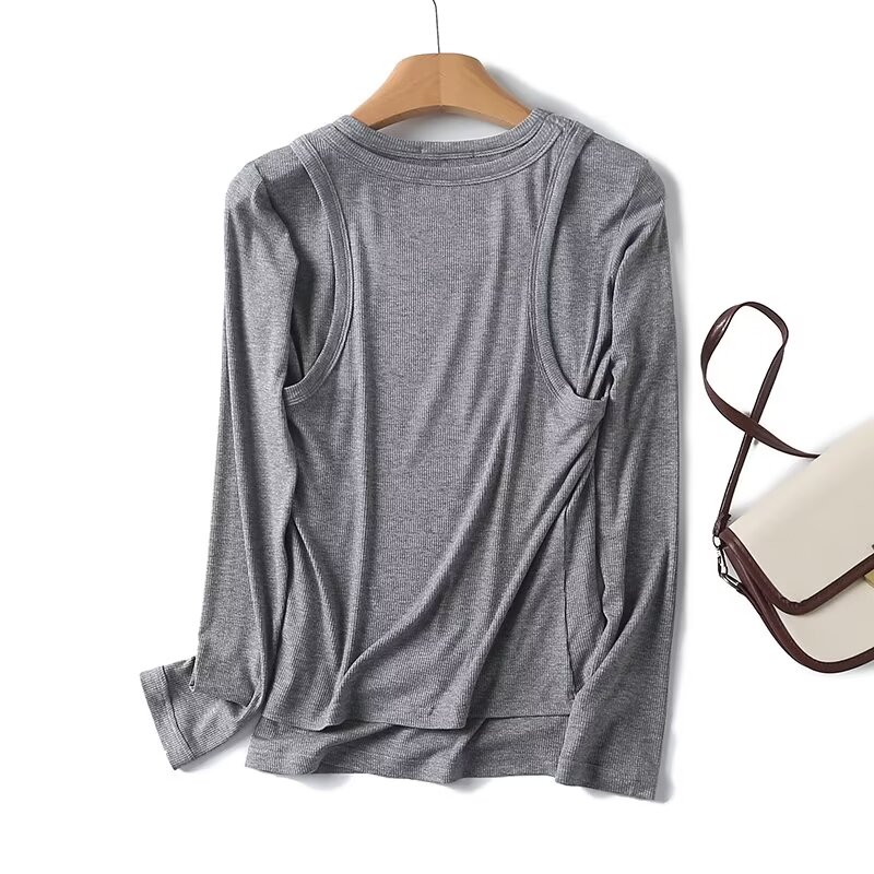 Dave&Di Long Sleeve Tshirts Wo - Tank Top Ribbed 评论和价格